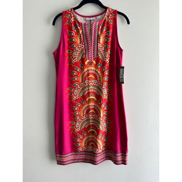 New York & Company Dresses & Skirts - New York & Co Sleeveless Dress Women's Pink Batik Print NWT Size S